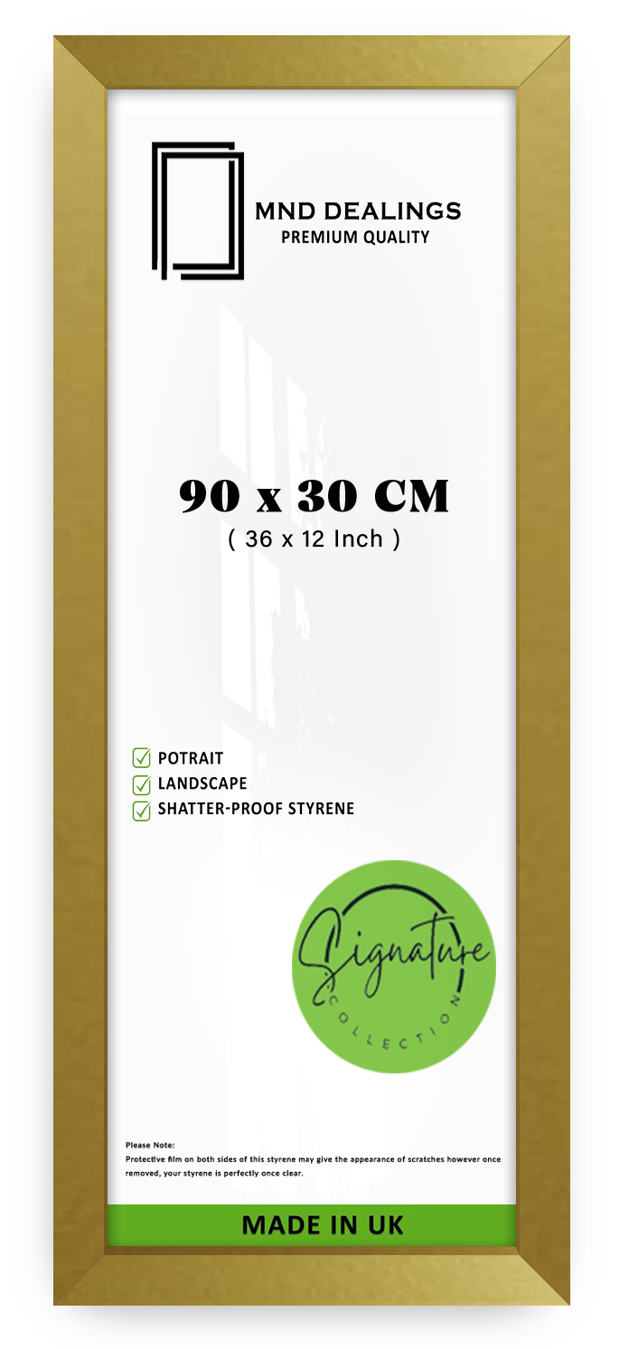 ( 90 x 30 CM ) / 36 x 12 Inch | Poster Frames - MDF
 -  [ Gold ]