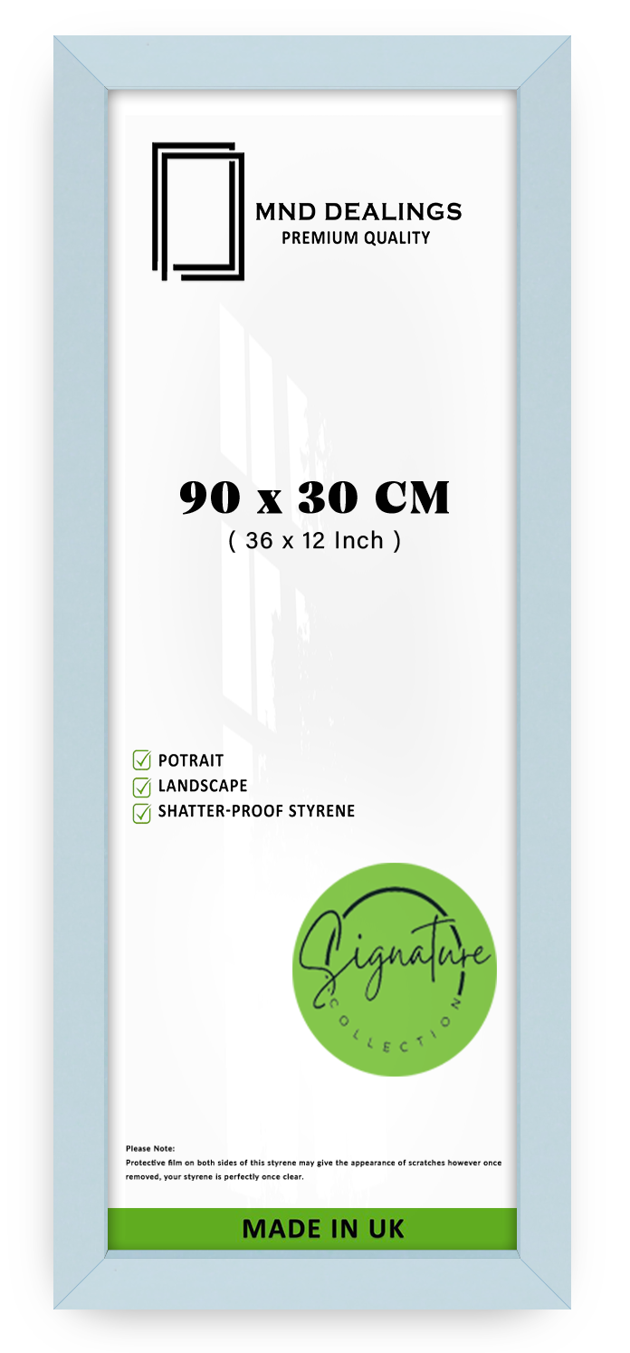 ( 90 x 30 CM ) / 36 x 12 Inch | Art Frames - MDF
 -  [ Light Grey ]