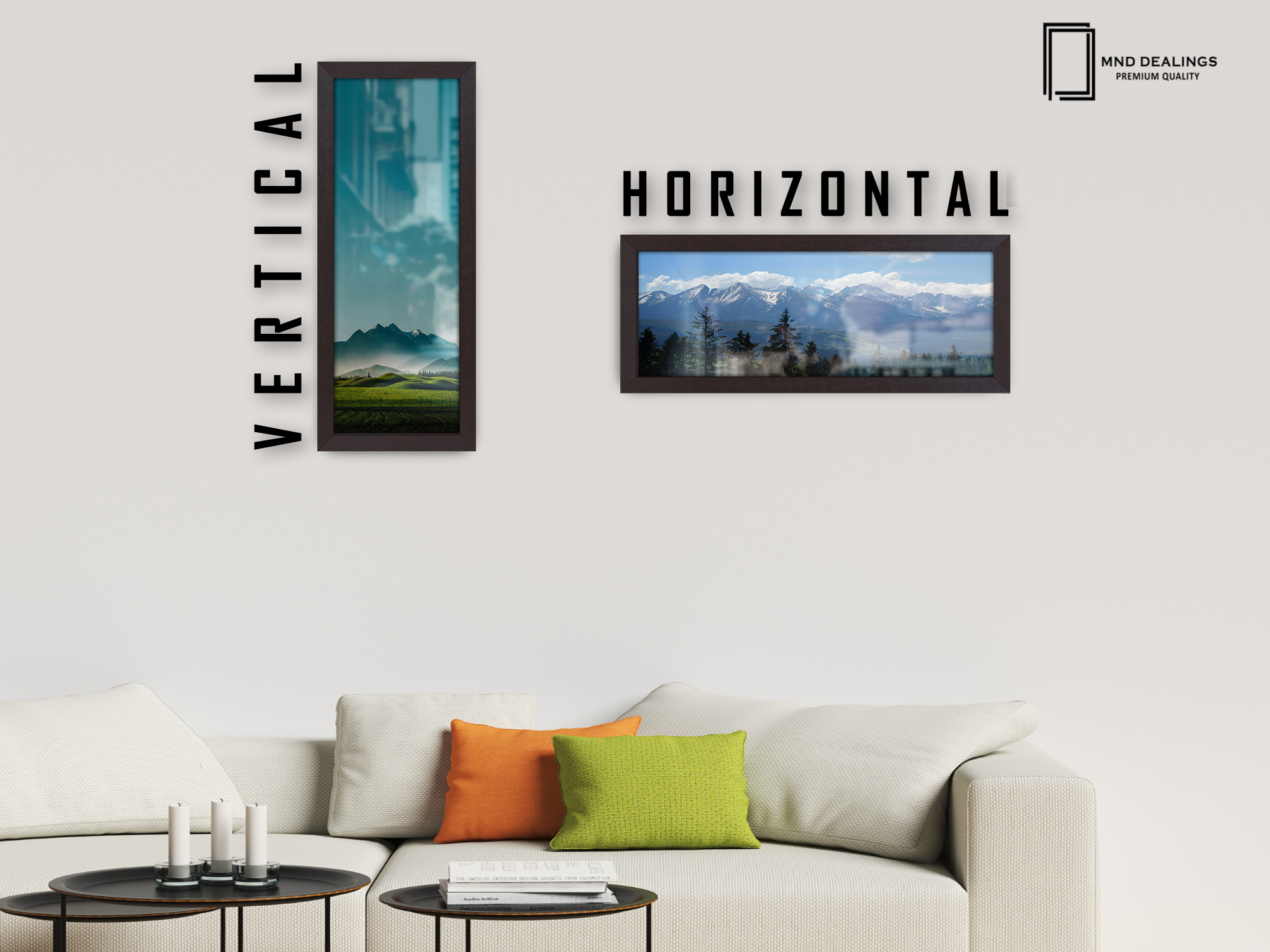 ( 90 x 30 CM ) / 36 x 12 Inch | Poster Frames - MDF
 -  [ Mahogany ]