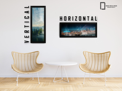 ( 90 x 30 CM ) / 36 x 12 Inch | Display Frame - MDF
 -  [ Matt Black ]