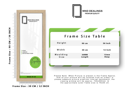 ( 90 x 30 CM ) / 36 x 12 Inch Display Frame - MDF