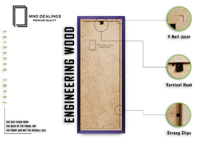 ( 90 x 30 CM ) / 36 x 12 Inch | Frames - MDF
 -  [ Purple ]
