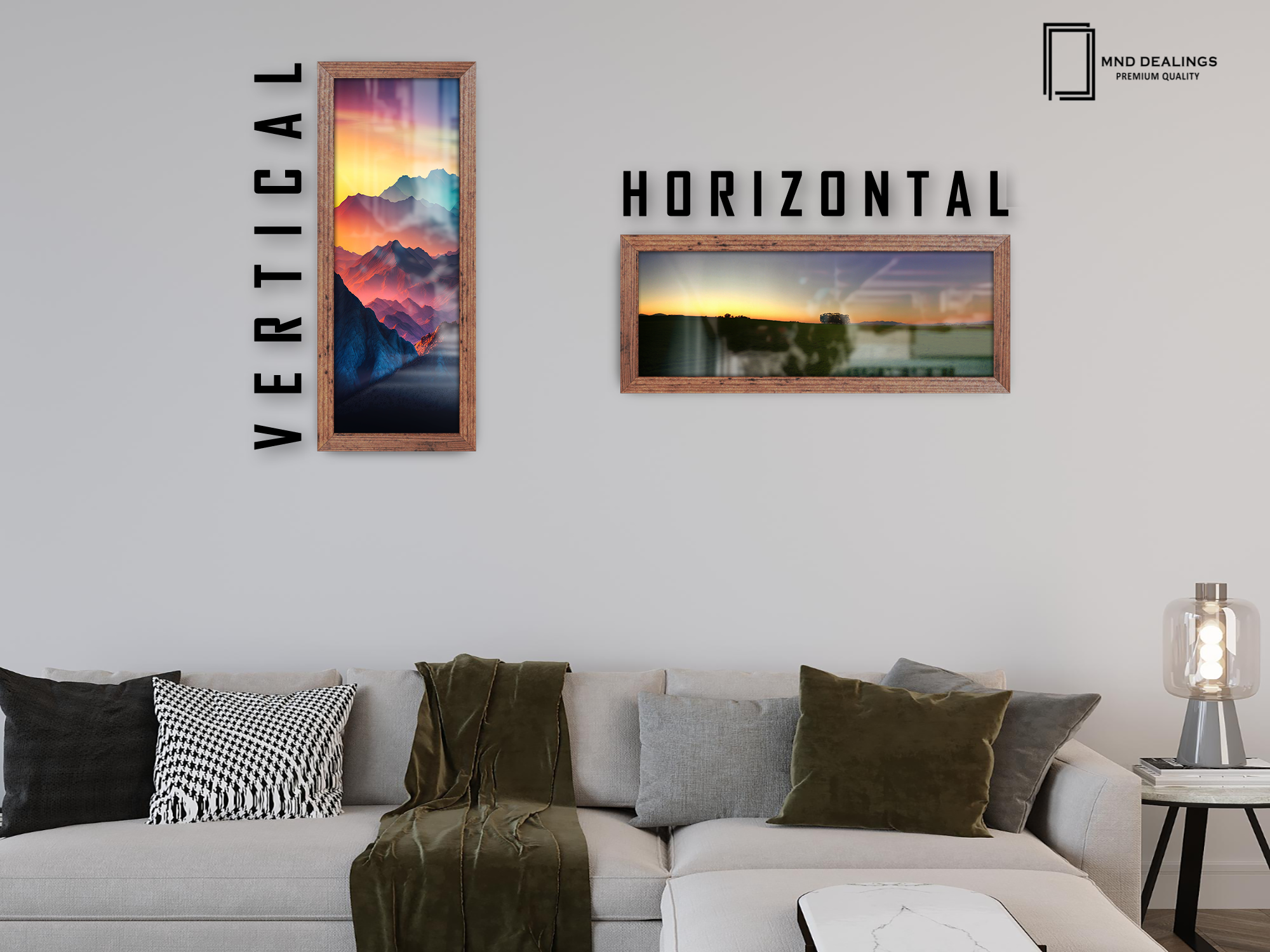 ( 90 x 30 CM ) / 36 x 12 Inch | Poster Frames - MDF
 -  [ Rustic ]
