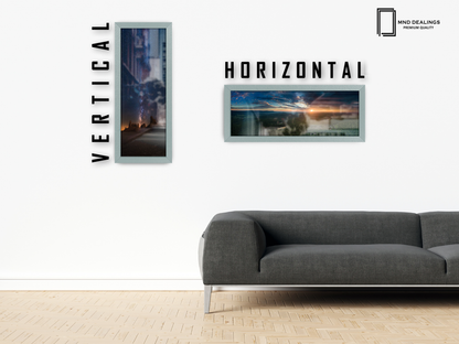 ( 90 x 30 CM ) / 36 x 12 Inch | Art Frames - MDF
 -  [ Silver ]