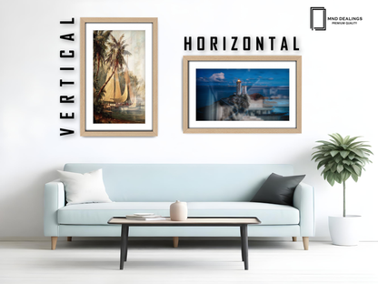 ( 90 x 70 cm ) / 36 x 28 Inch with A1-(59.40 x 84.10 cm) White Mount Photo Frames - MDF