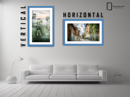 ( 90 x 70 cm ) / 36 x 28 Inch with A1-(59.40 x 84.10 cm) White Mount Photo Frames - MDF