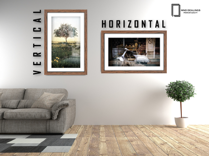 ( 90 x 70 cm ) / 36 x 28 Inch with A1-(59.40 x 84.10 cm) White Mount Photo Frames - MDF