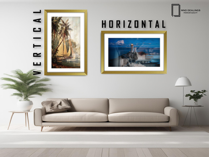 ( 90 x 70 cm ) / 36 x 28 Inch with A1-(59.40 x 84.10 cm) White Mount Photo Frames - MDF