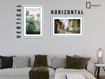 ( 90 x 70 cm ) / 36 x 28 Inch with A1-(59.40 x 84.10 cm) White Mount Photo Frames - MDF