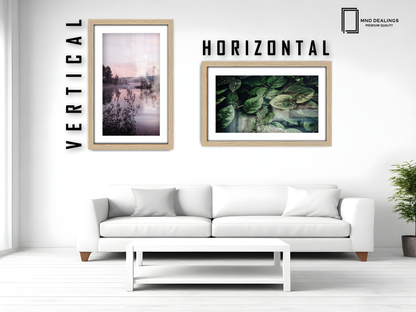 ( 90 x 70 cm ) / 36 x 28 Inch with A1-(59.40 x 84.10 cm) White Mount Photo Frames - MDF