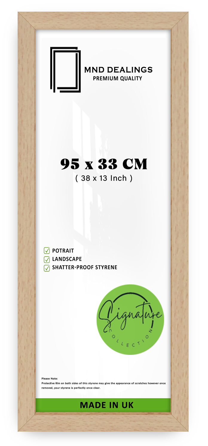 ( 95 x 33 CM ) / 38 x 13 Inch Art Frames - MDF#color_beech
