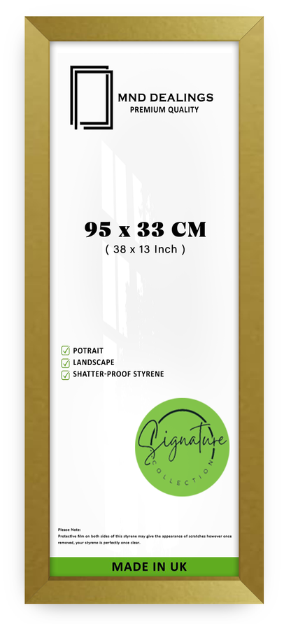 ( 95 x 33 CM ) / 38 x 13 Inch | Art Frames - MDF
 -  [ Gold ]
