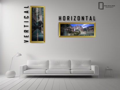 ( 95 x 33 CM ) / 38 x 13 Inch | Art Frames - MDF
 -  [ Gold ]