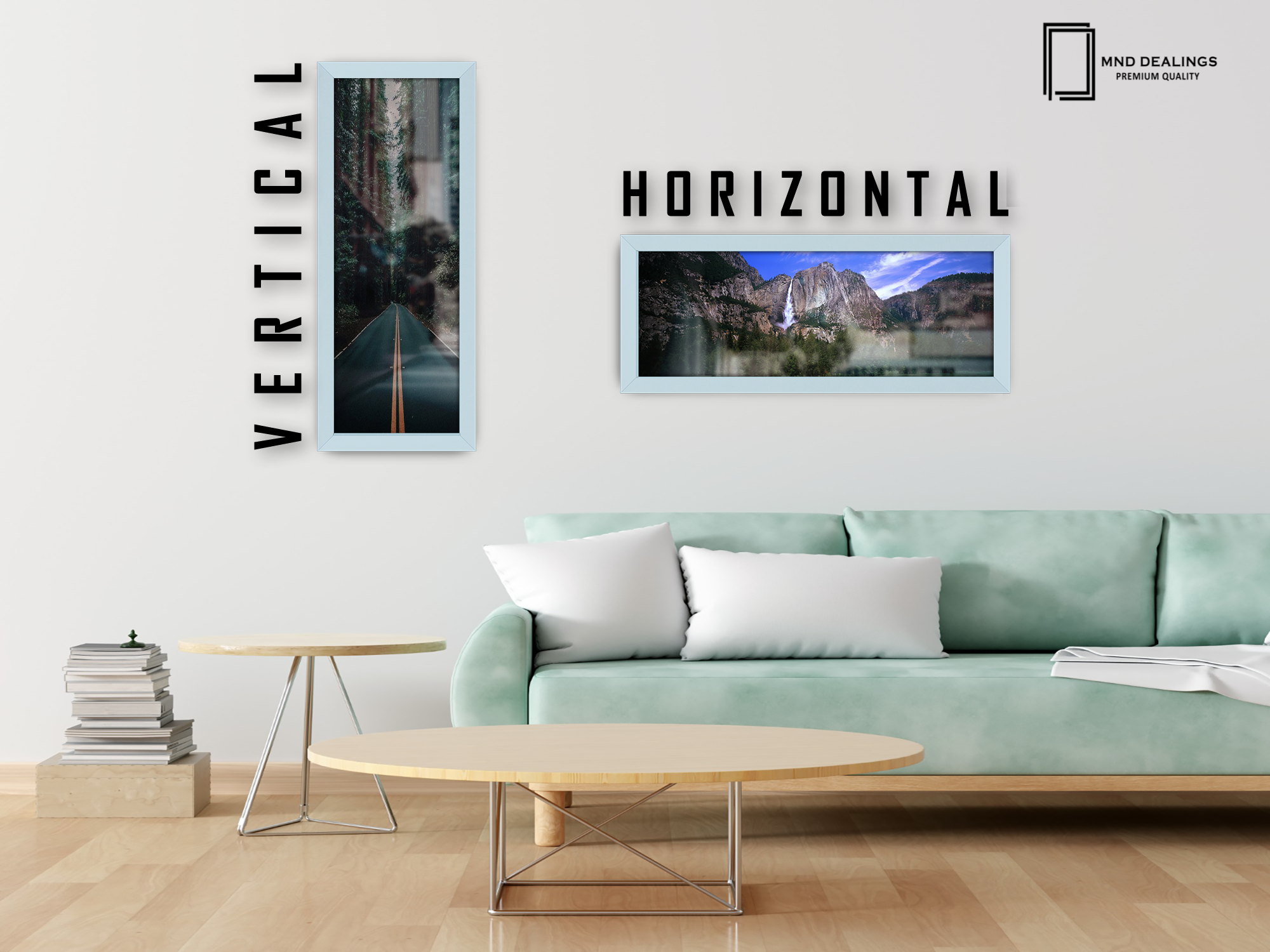 ( 95 x 33 CM ) / 38 x 13 Inch | Certificate Frames - MDF
 -  [ Light Grey ]