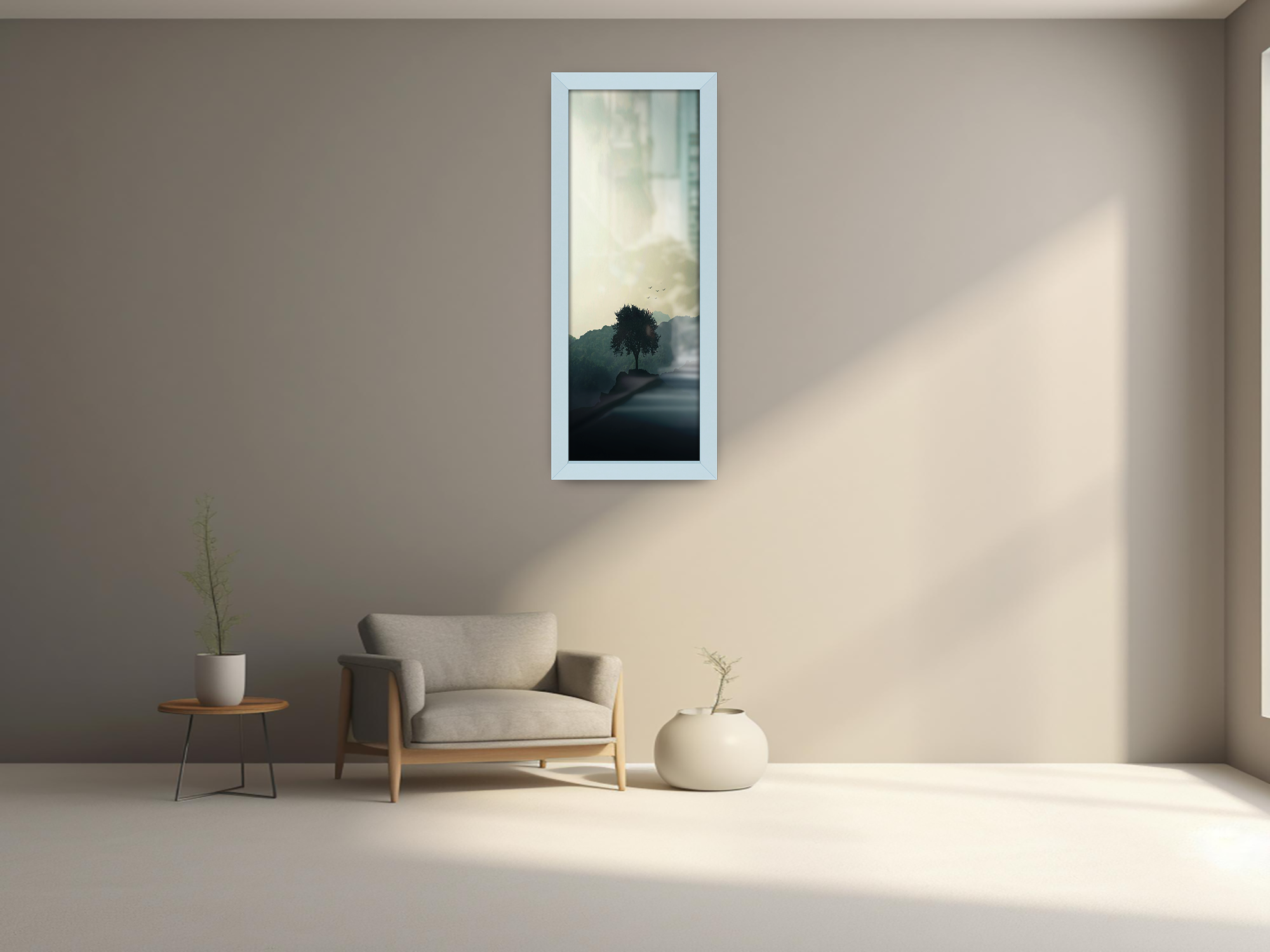( 95 x 33 CM ) / 38 x 13 Inch | Certificate Frames - MDF
 -  [ Light Grey ]