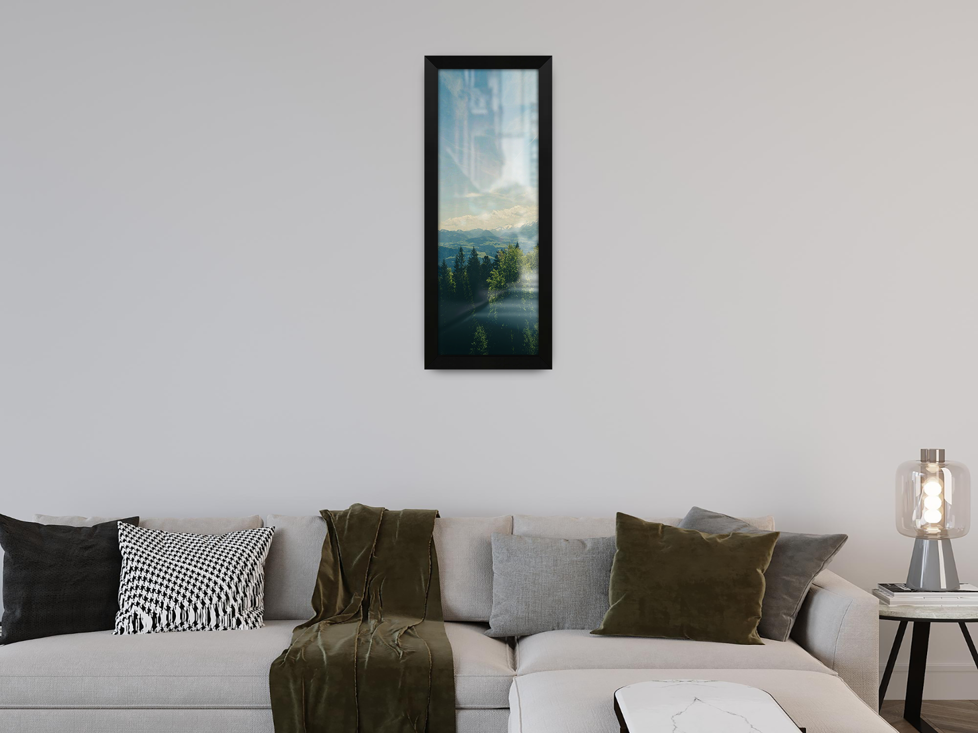 ( 95 x 33 CM ) / 38 x 13 Inch | Frames - MDF
 -  [ Matt Black ]
