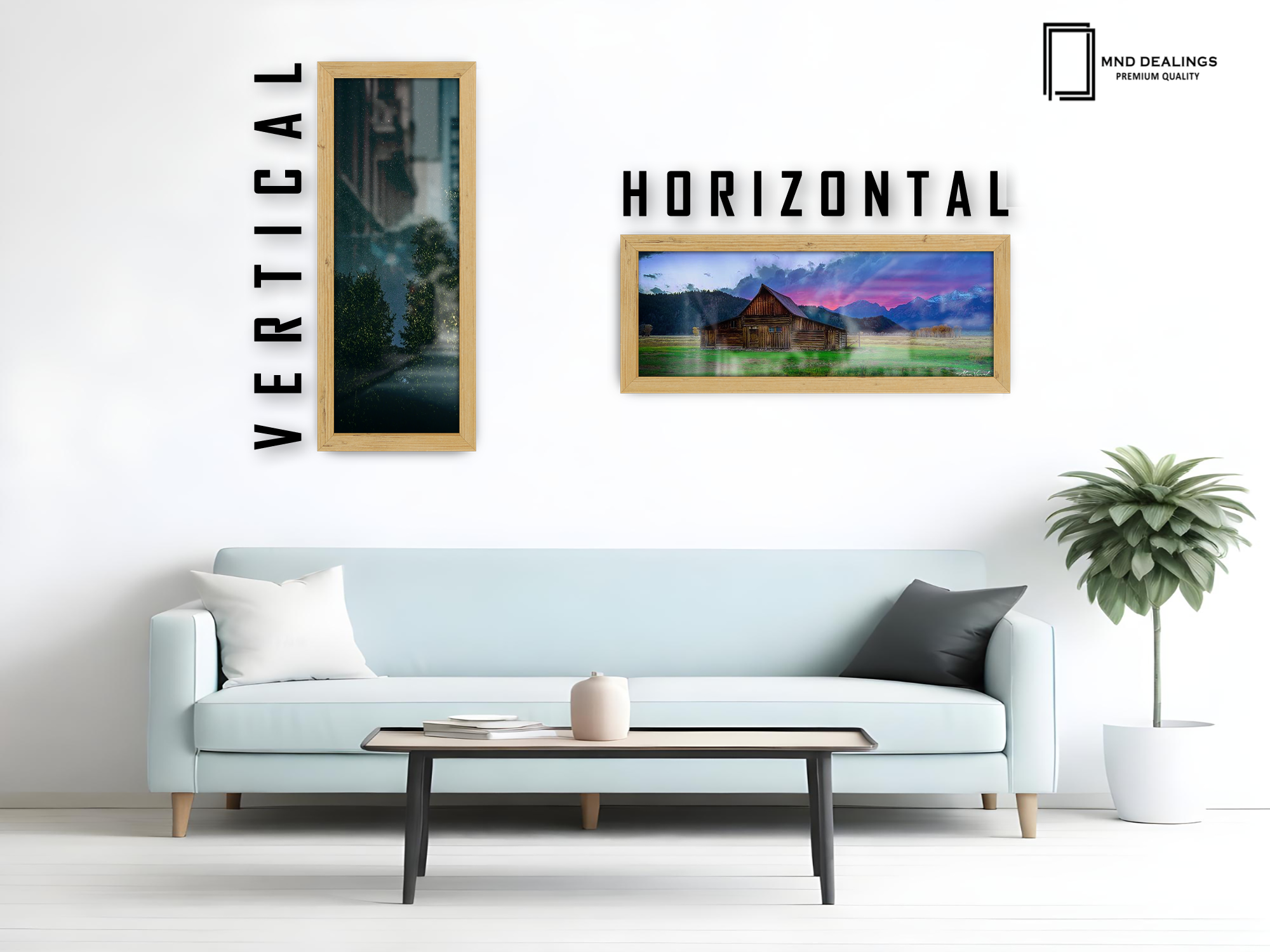 ( 95 x 33 CM ) / 38 x 13 Inch | Frames - MDF
 -  [ Pine ]