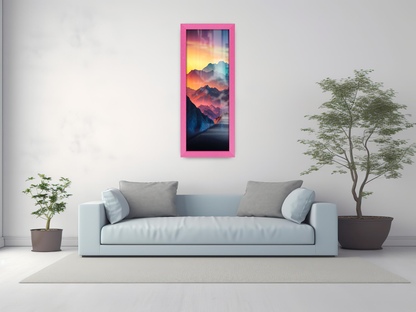 ( 95 x 33 CM ) / 38 x 13 Inch | Certificate Frames - MDF
 -  [ Pink ]