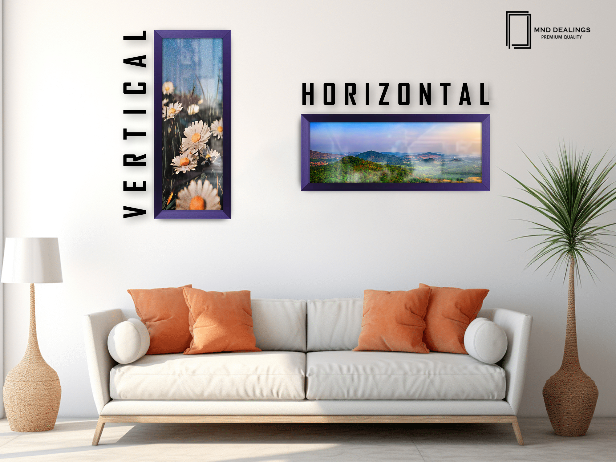 ( 95 x 33 CM ) / 38 x 13 Inch | Frames - MDF
 -  [ Purple ]