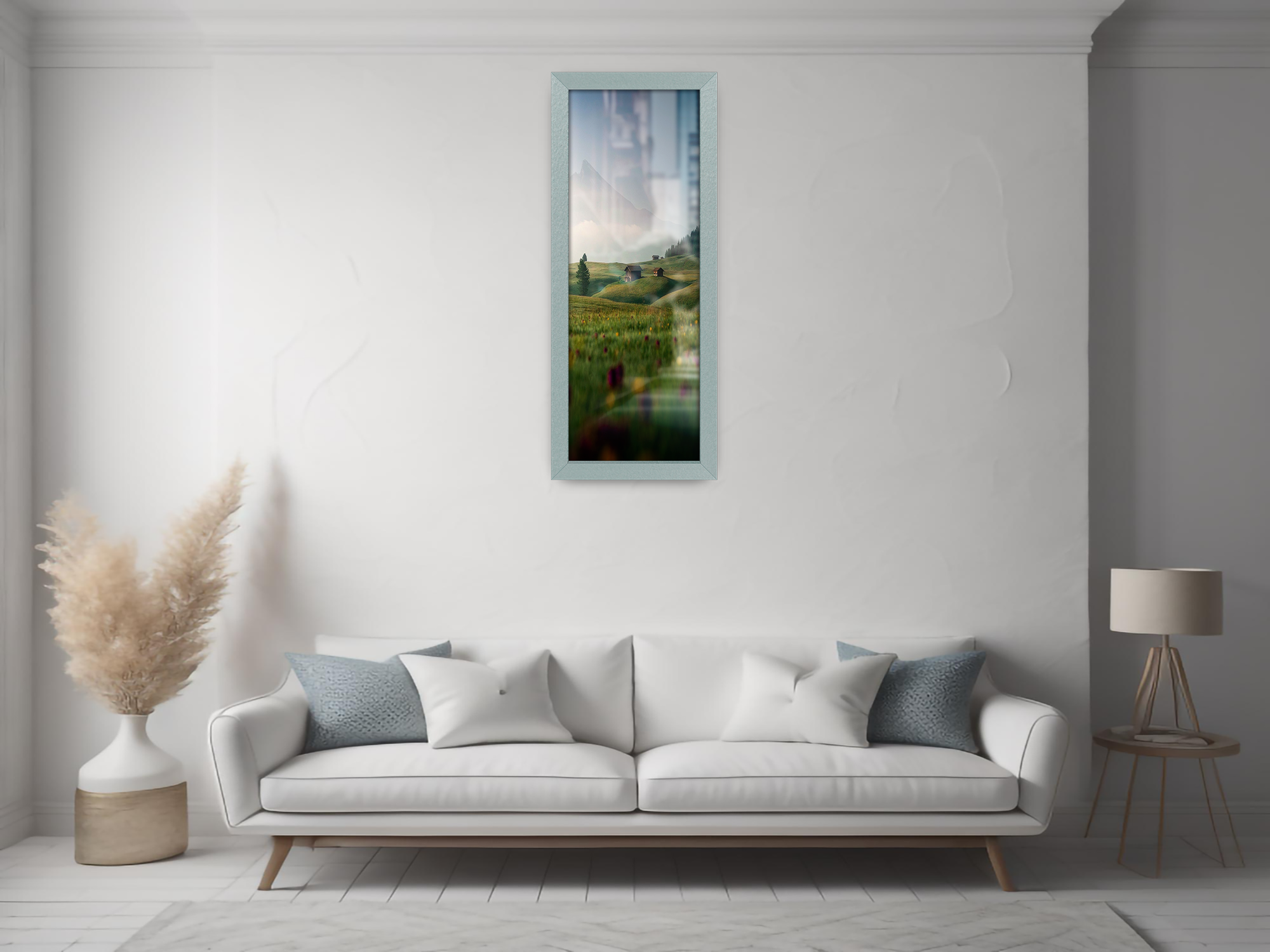( 95 x 33 CM ) / 38 x 13 Inch | Art Frames - MDF
 -  [ Silver ]