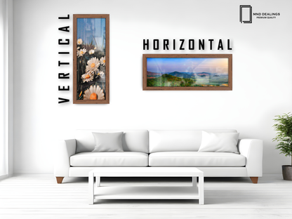 ( 95 x 33 CM ) / 38 x 13 Inch | Picture Frames - MDF
 -  [ Walnut ]
