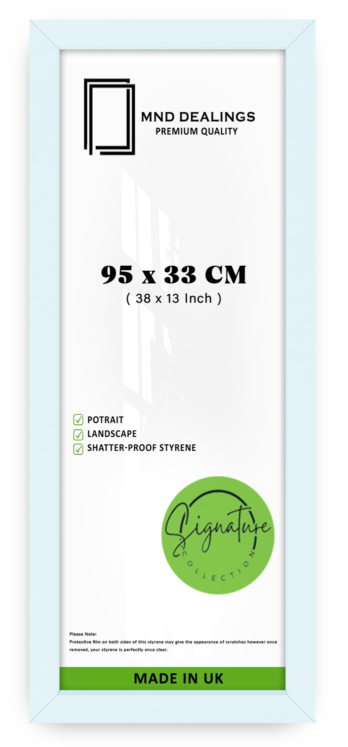 ( 95 x 33 CM ) / 38 x 13 Inch | Display Frame - MDF
 -  [ White ]