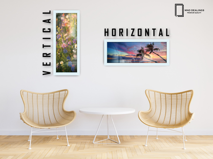 ( 95 x 33 CM ) / 38 x 13 Inch | Display Frame - MDF
 -  [ White ]