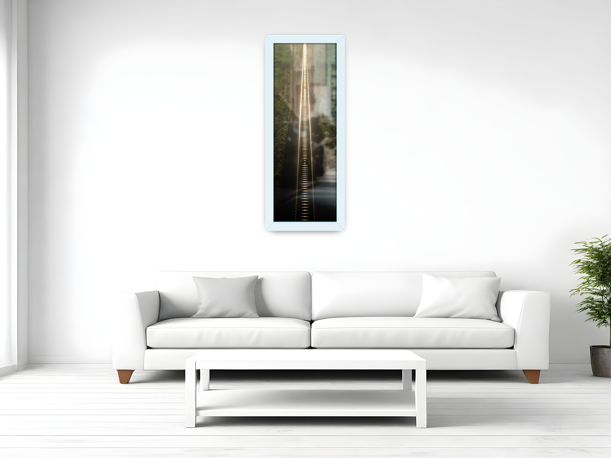 ( 95 x 33 CM ) / 38 x 13 Inch | Display Frame - MDF
 -  [ White ]