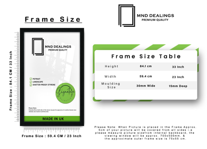 A1 ( 59.40 x 84.10 CM ) / 33 x 23 Inch Display Frame - MDF