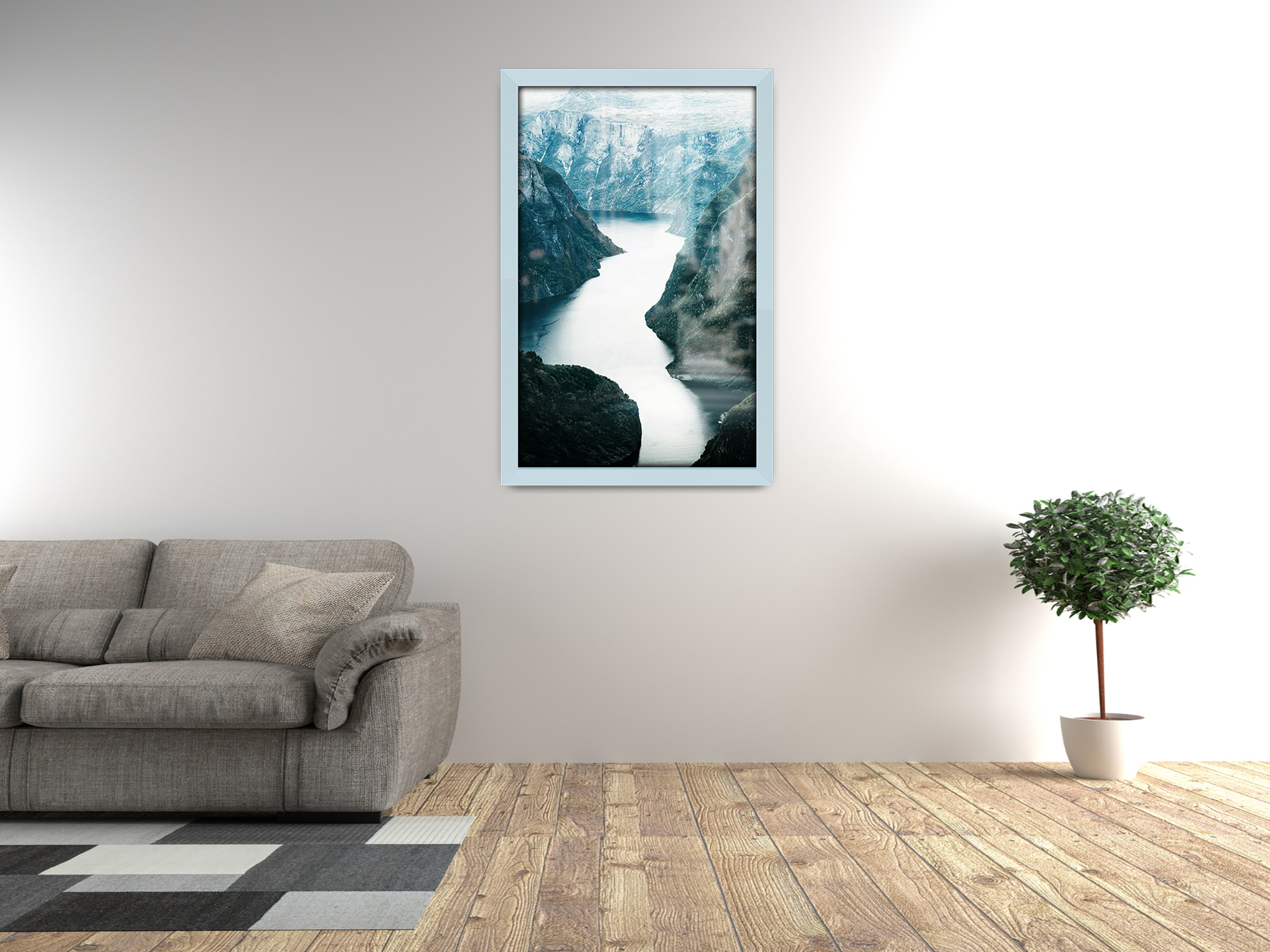 A1 ( 59.40 x 84.10 CM ) / 33 x 23 Inch  |  Frames - MDF
 -  [ Light Grey ]