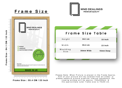 A1 ( 59.40 x 84.10 CM ) / 33 x 23 Inch Display Frame - MDF