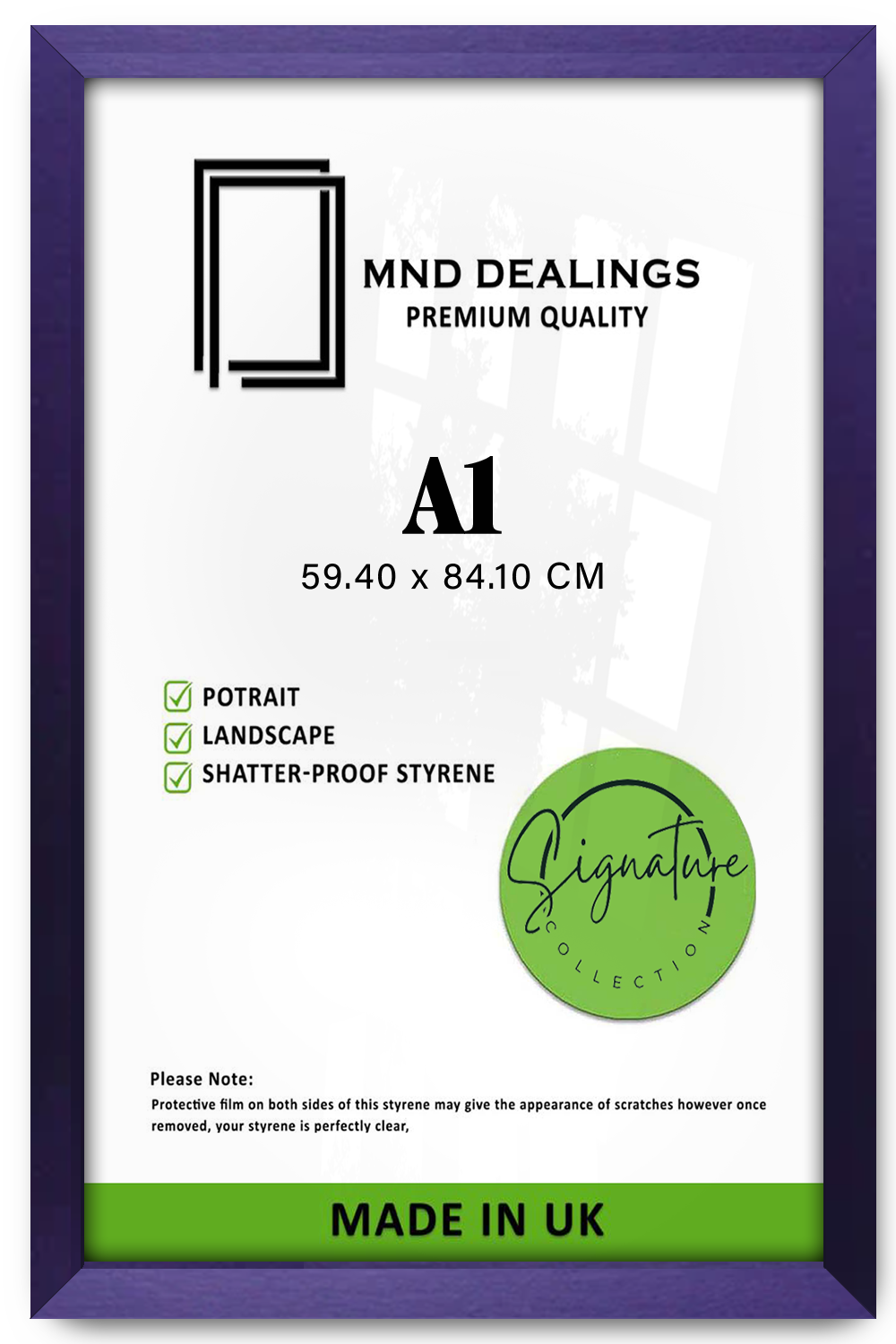 A1 ( 59.40 x 84.10 CM ) / 33 x 23 Inch Display Frame - MDF