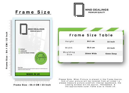 A1 ( 59.40 x 84.10 CM ) / 33 x 23 Inch Display Frame - MDF
