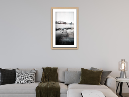 A1 ( 59.40 x 84.10 cm ) / 33 x 23 Inch with A2-(41.90 x 59.40 cm) White Mount Frames - MDF