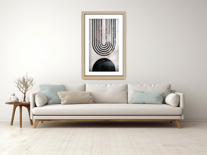 A1 ( 59.40 x 84.10 cm ) / 33 x 23 Inch with A2-(41.90 x 59.40 cm) White Mount Frames - MDF