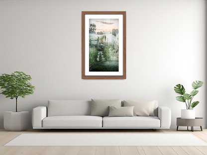 A1 ( 59.40 x 84.10 cm ) / 33 x 23 Inch with A2-(41.90 x 59.40 cm) White Mount Frames - MDF