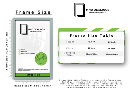 A2 ( 41.90 x 59.40 CM ) / 23 x 16 Inch Art Frames - MDF