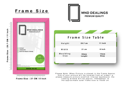 A4 ( 21.00 x 29.70 CM ) / 11 x 8 Inch Photo Frames - MDF