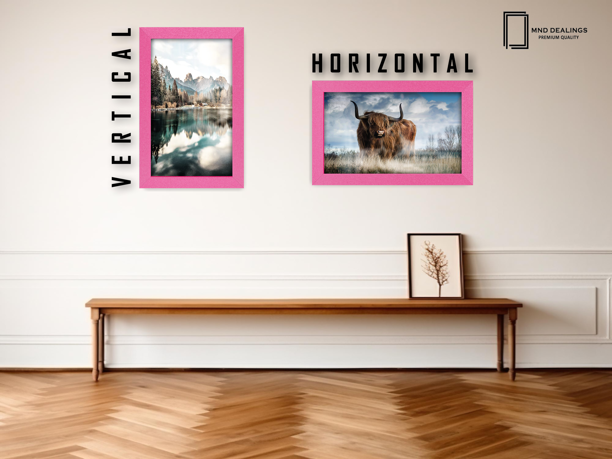 A4 ( 21.00 x 29.70 CM ) / 11 x 8 Inch  |  Picture Frames - MDF
 -  [ Pink ]