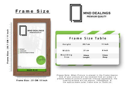 A4 ( 21.00 x 29.70 CM ) / 11 x 8 Inch Photo Frames - MDF