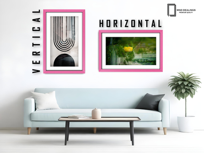 A4 ( 21.00 x 29.70 cm ) / 11 x 8 Inch with A5-(14.80 x 21.00 cm) White Mount Art Frames - MDF