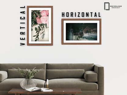 A4 ( 21.00 x 29.70 cm ) / 11 x 8 Inch with A5-(14.80 x 21.00 cm) White Mount Art Frames - MDF