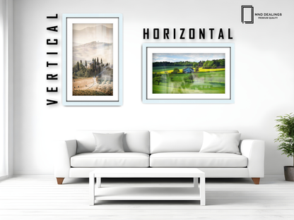 A4 ( 21.00 x 29.70 cm ) / 11 x 8 Inch with A5-(14.80 x 21.00 cm) White Mount Art Frames - MDF